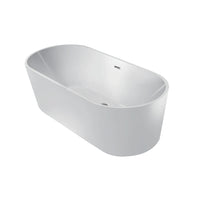 Thumbnail for Aqua Eden VTDE603023 60-Inch Acrylic Double Ended Freestanding Tub with Drain, White - BNGBath