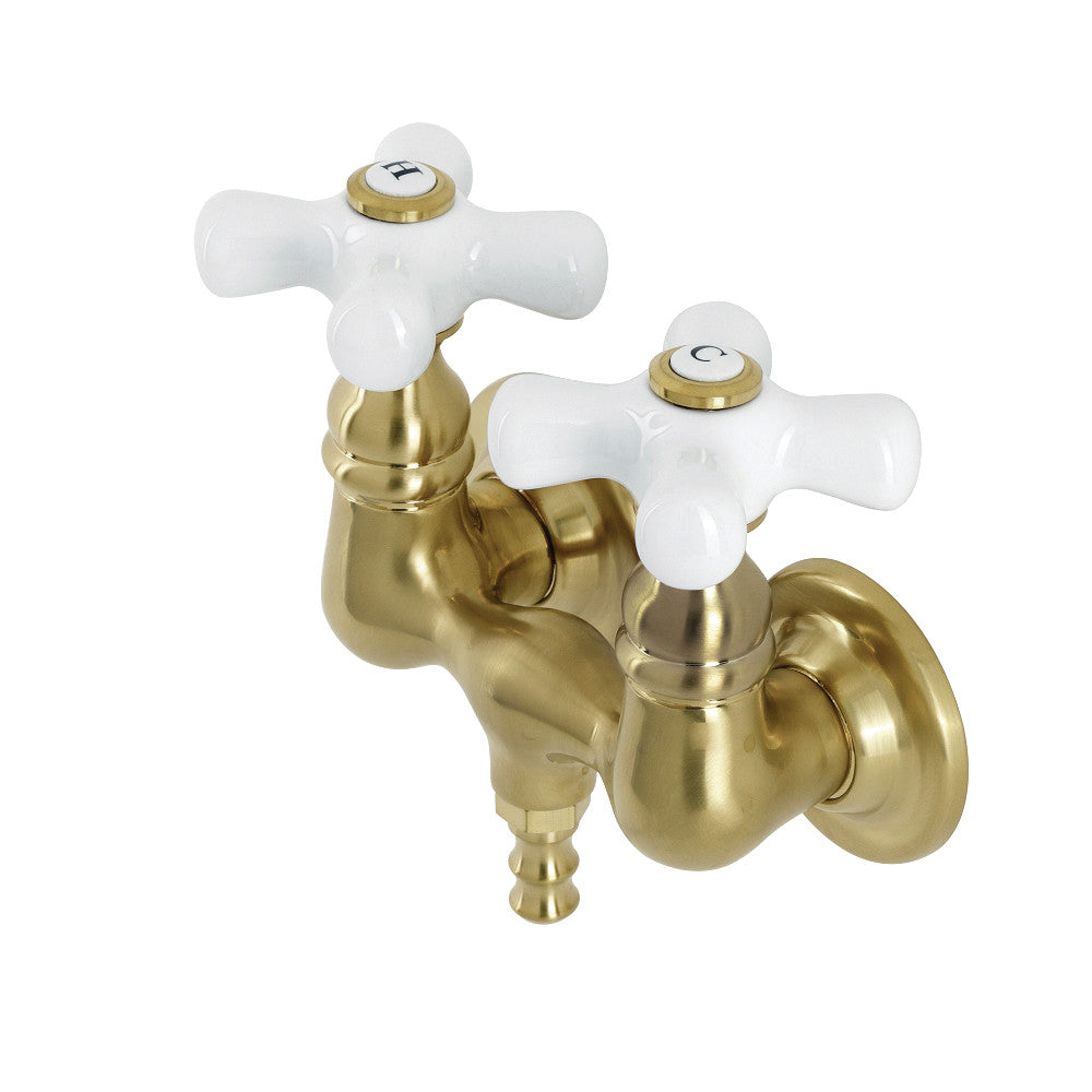 Aqua Vintage AE39T7 Vintage 3-3/8 Inch Wall Mount Tub Faucet, Brushed Brass - BNGBath
