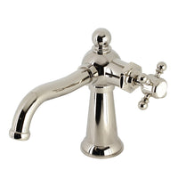 Thumbnail for Kingston Brass KS154BXPN Nautical Single-Handle Bathroom Faucet with Push Pop-Up, Polished Nickel - BNGBath