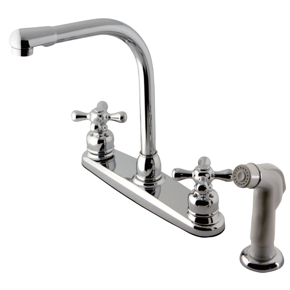 Kingston Brass KB711AX Victorian Centerset Kitchen Faucet, Polished Chrome - BNGBath