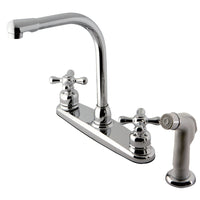 Thumbnail for Kingston Brass KB711AX Victorian Centerset Kitchen Faucet, Polished Chrome - BNGBath