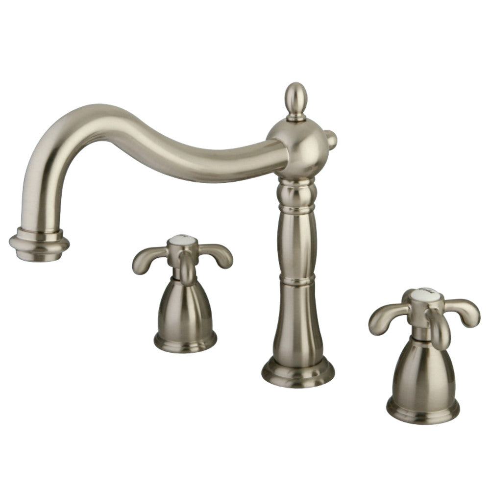 Kingston Brass KS1348TX French Country Roman Tub Faucet, Brushed Nickel - BNGBath