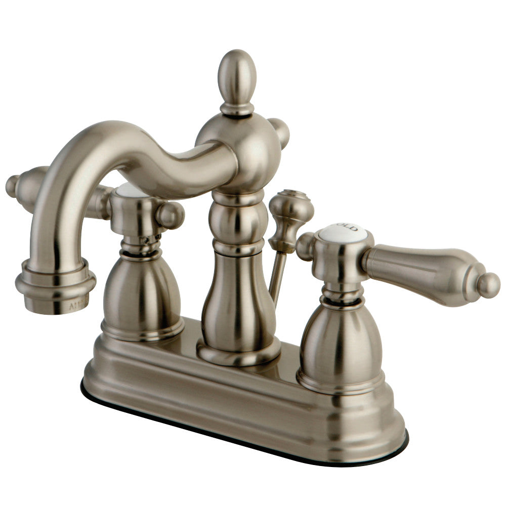 Kingston Brass KS1608BAL 4 in. Centerset Bathroom Faucet, Brushed Nickel - BNGBath