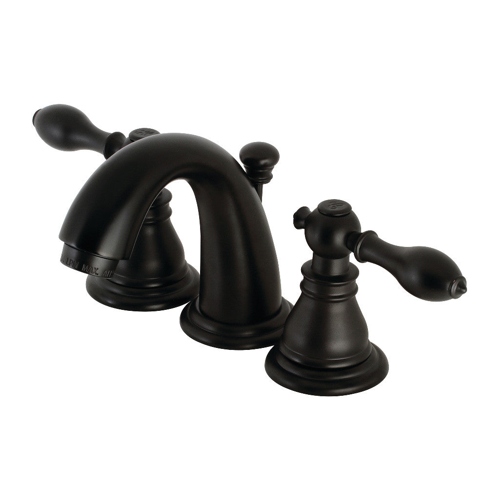Kingston Brass KB910ACL American Classic Widespread Bathroom Faucet with Retail Pop-Up, Matte Black - BNGBath