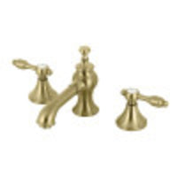 Thumbnail for Kingston Brass KC7067TAL Tudor 8 in. Widespread Bathroom Faucet, Brushed Brass - BNGBath