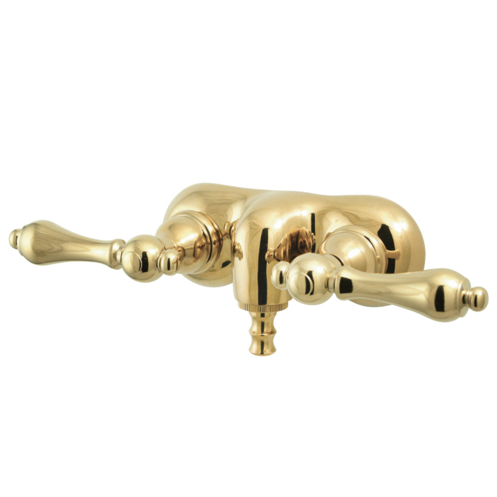 Kingston Brass CC41T2 Vintage 3-3/8-Inch Wall Mount Tub Faucet, Polished Brass - BNGBath