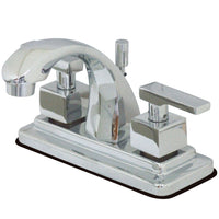 Thumbnail for Kingston Brass KS4641QLL 4 in. Centerset Bathroom Faucet, Polished Chrome - BNGBath
