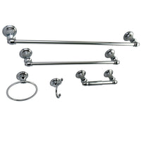 Thumbnail for Kingston Brass BAHK2612478C Provence 5-Piece Bathroom Accessory Set, Polished Chrome - BNGBath