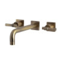 Thumbnail for Kingston Brass KS6023ML Milano Wall Mount Tub Faucet, Antique Brass - BNGBath