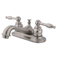 Thumbnail for Kingston Brass KB608KL 4 in. Centerset Bathroom Faucet, Brushed Nickel - BNGBath