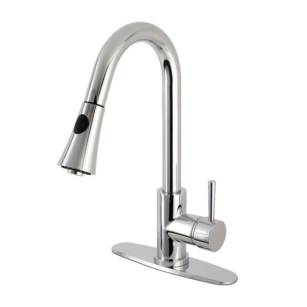 Gourmetier LS8721DL Concord Single-Handle Pull-Down Kitchen Faucet, Polished Chrome - BNGBath