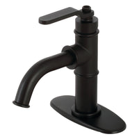 Thumbnail for Kingston Brass KSD2820KL Whitaker Single-Handle Bathroom Faucet with Push Pop-Up, Matte Black - BNGBath