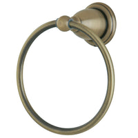 Thumbnail for Kingston Brass BA1754AB Heritage 6-Inch Towel Ring, Antique Brass - BNGBath