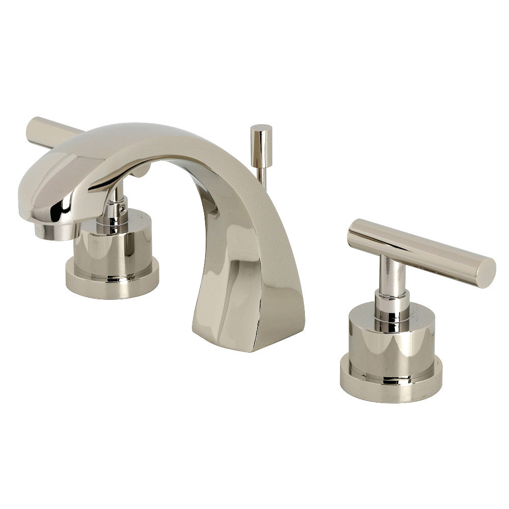 Kingston Brass KS4986CML Manhattan 8 in. Widespread Bathroom Faucet, Polished Nickel - BNGBath