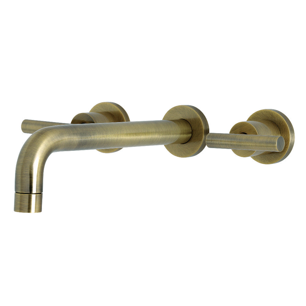 Kingston Brass KS8023CML Manhattan Two-Handle Wall Mount Tub Faucet, Antique Brass - BNGBath