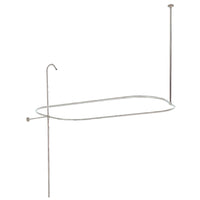 Thumbnail for Kingston Brass ABT1040-8 Oval Shower Riser with Enclosure, Brushed Nickel - BNGBath