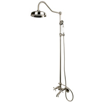 Thumbnail for Kingston Brass CCK2668 Vintage Clawfoot Tub Faucet Package with Shower Combo, Brushed Nickel - BNGBath