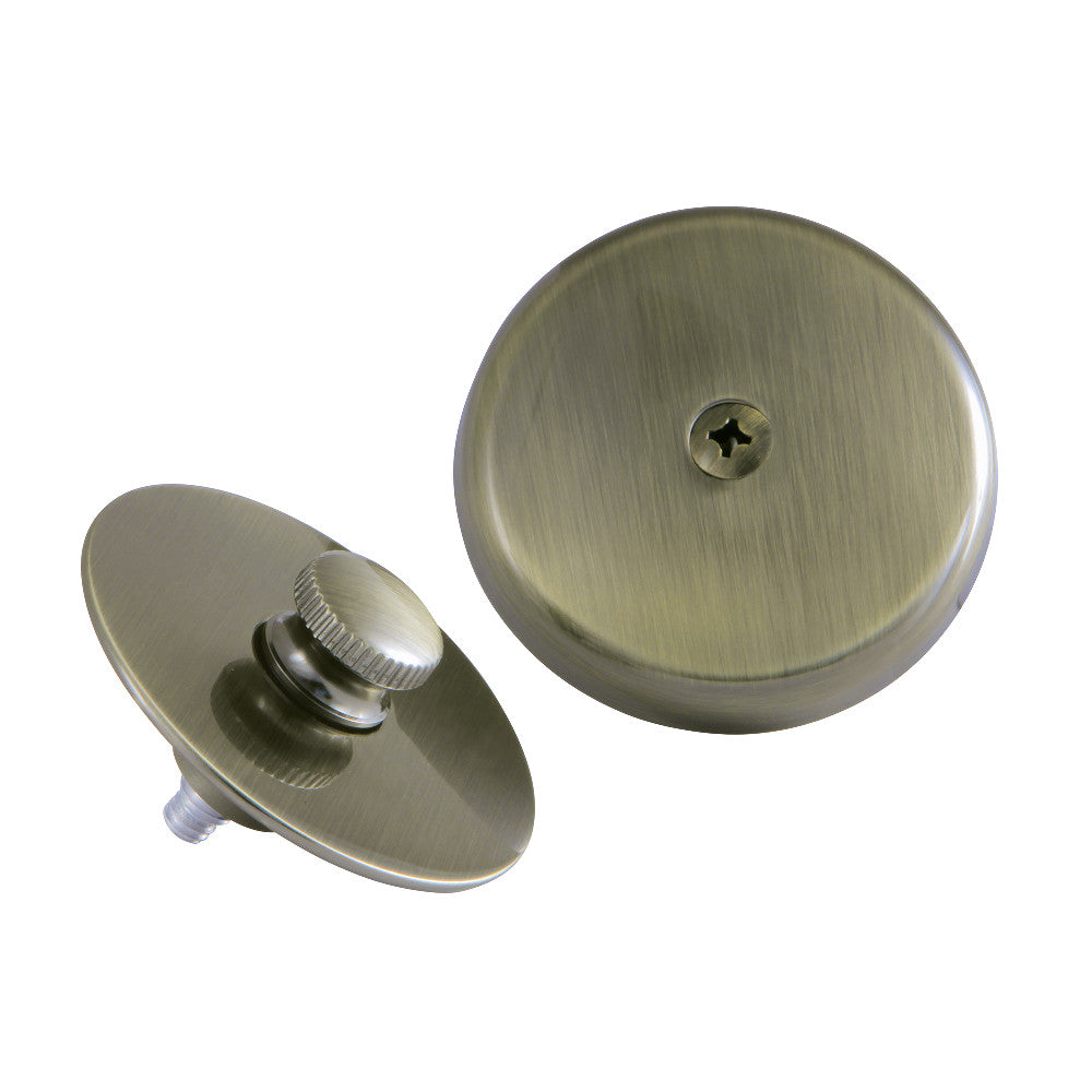 Kingston Brass DTL5303A3 Tub Drain Stopper with Overflow Plate Replacement Trim Kit, Antique Brass - BNGBath