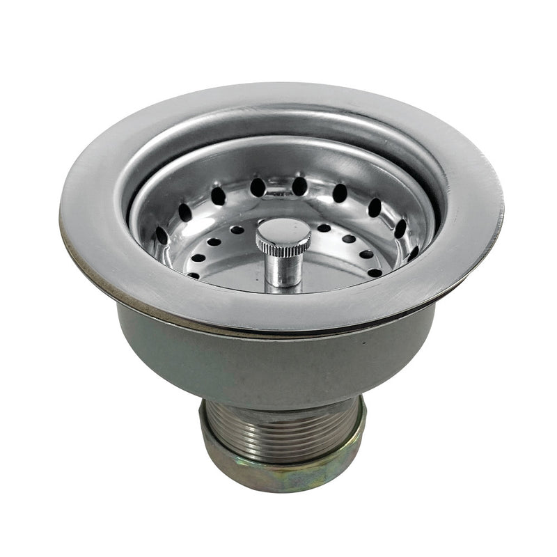 Kingston Brass K112 Tacoma Snap-N-Tite Sink Basket Strainer, Stainless Steel - BNGBath