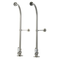 Thumbnail for Kingston Brass CC458HCL Rigid Freestand Supplies with Stops, Brushed Nickel - BNGBath