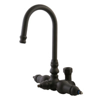 Thumbnail for Kingston Brass ABT200-5 Vintage Gooseneck Faucet With Back Outlet & Diverter, Oil Rubbed Bronze - BNGBath