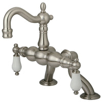 Thumbnail for Kingston Brass CC2005T8 Vintage Clawfoot Tub Faucet, Brushed Nickel - BNGBath
