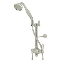 Thumbnail for Perrin & Rowe Riser Diverter Handshower Hose Parking Bracket and 8 Inch Thermostatic Outlet - BNGBath