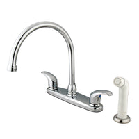 Thumbnail for Kingston Brass KB6791LL Legacy 8-Inch Centerset Kitchen Faucet, Polished Chrome - BNGBath