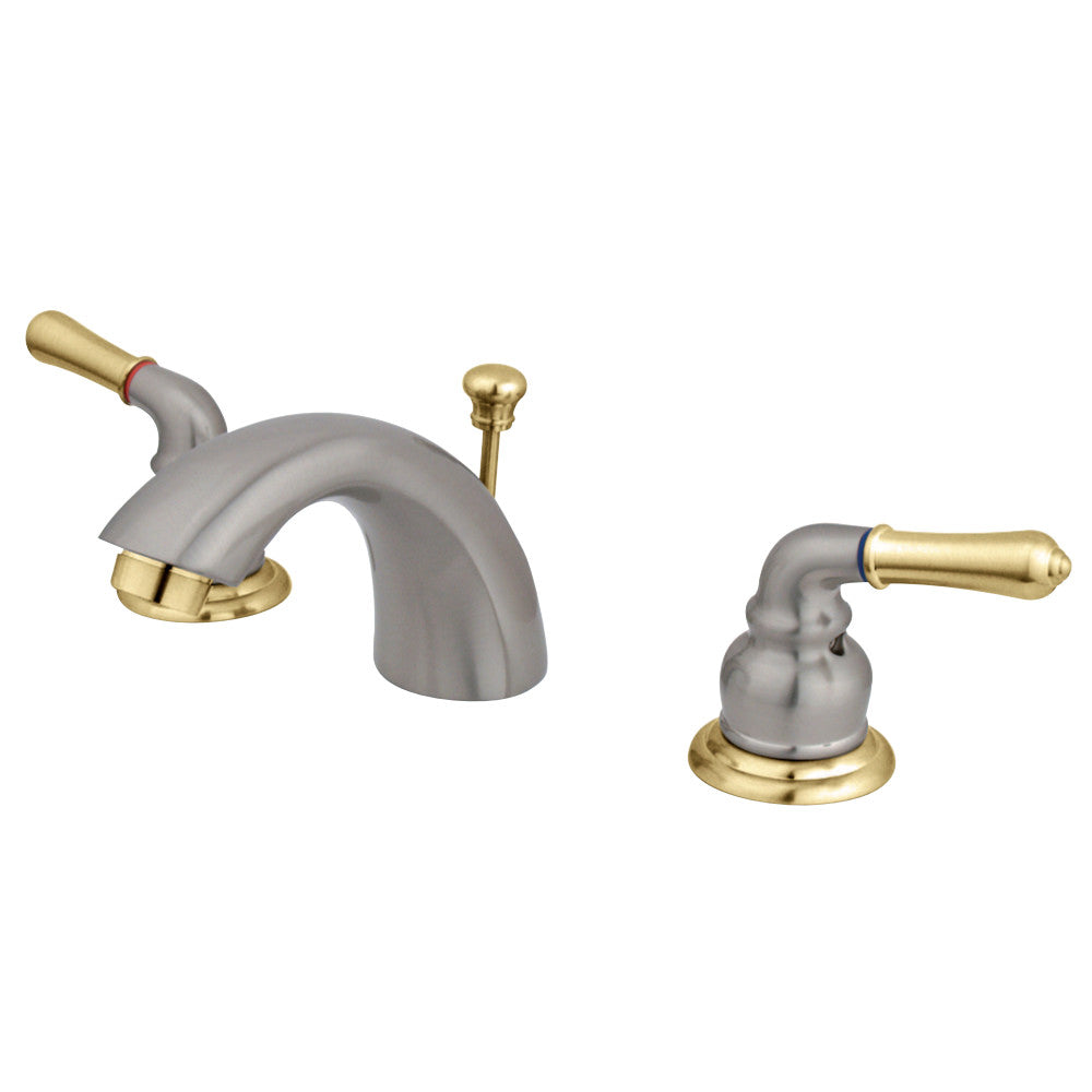 Kingston Brass KB959 Magellan Mini-Widespread Bathroom Faucet, Brushed Nickel/Polished Brass - BNGBath