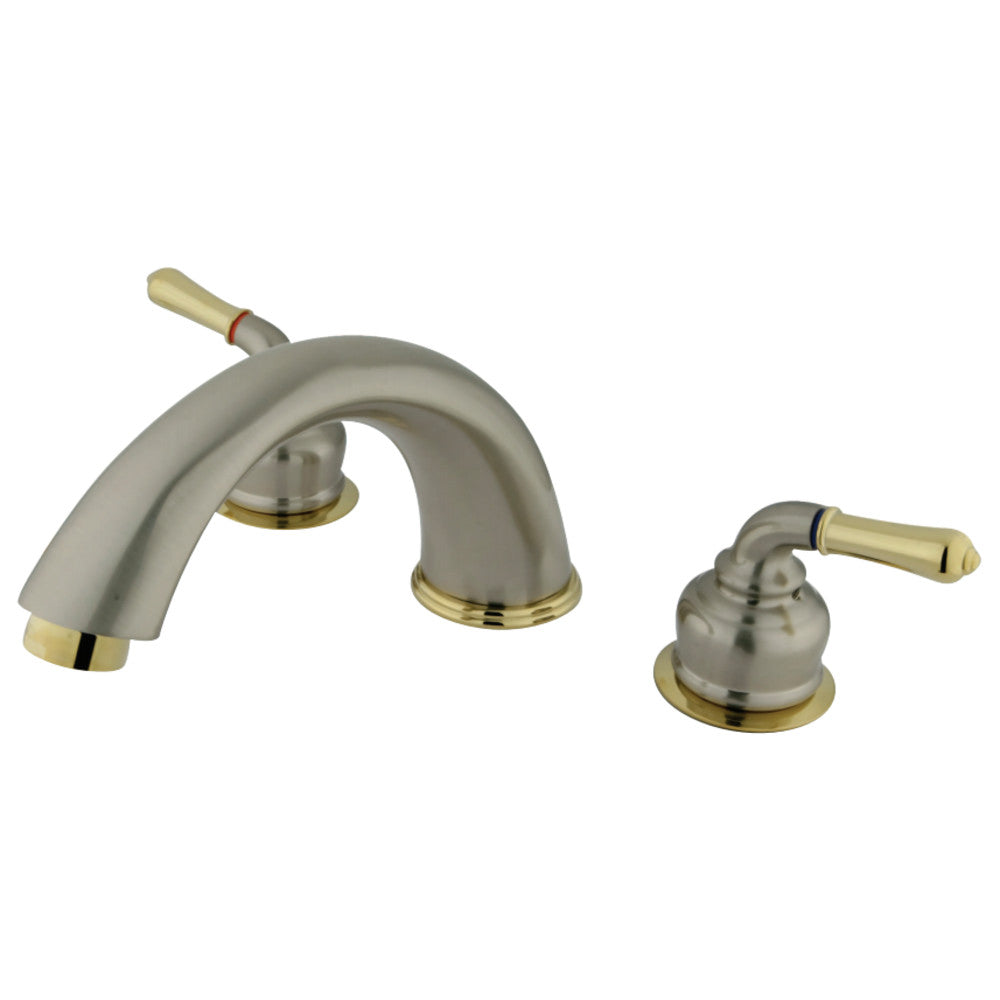Kingston Brass KC369 Magellan Roman Tub Faucet, Brushed Nickel/Polished Brass - BNGBath