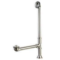 Thumbnail for Kingston Brass CC2088 Clawfoot Tub Waste & Overflow Drain, Brushed Nickel - BNGBath