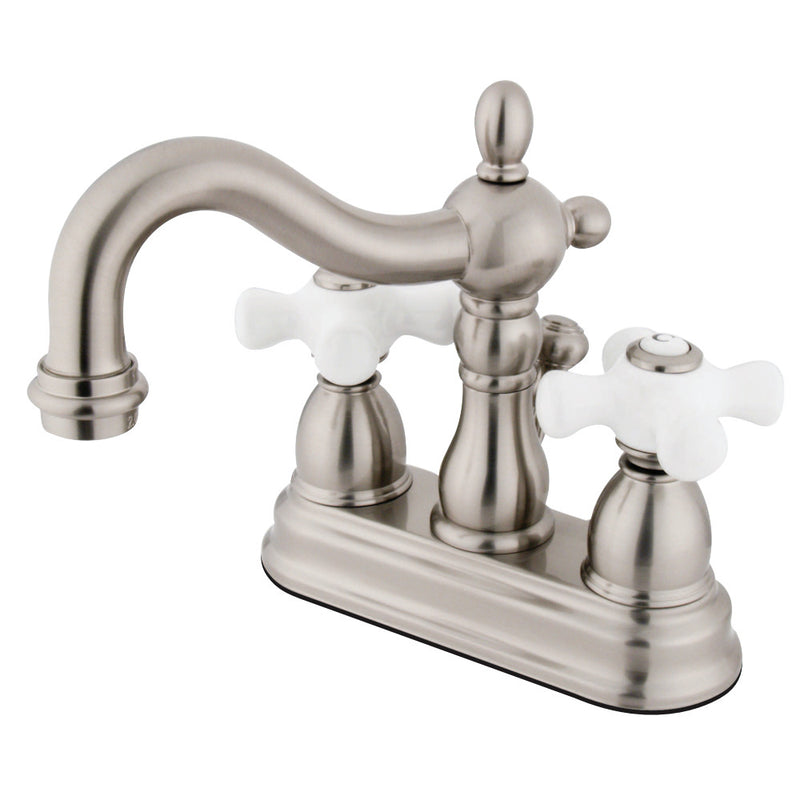 Kingston Brass KB1608PX Heritage 4 in. Centerset Bathroom Faucet, Brushed Nickel - BNGBath