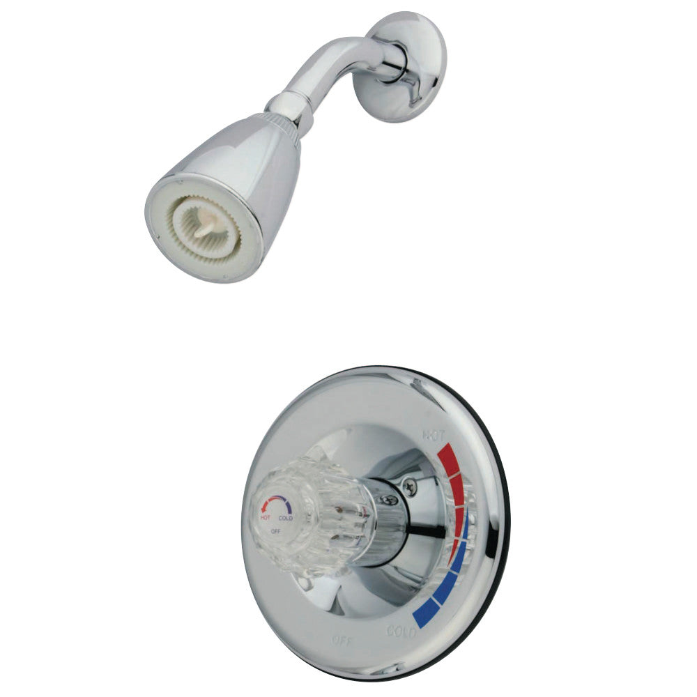 Kingston Brass GKB681SO Water Saving Chatham Shower Combination with Single Acrylic Handle, Polished Chrome - BNGBath