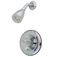 Thumbnail for Kingston Brass GKB681SO Water Saving Chatham Shower Combination with Single Acrylic Handle, Polished Chrome - BNGBath