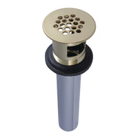 Thumbnail for Kingston Brass KB5007 Grid Drain with Overflow, Brushed Brass - BNGBath