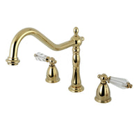 Thumbnail for Kingston Brass KB1792WLLLS Widespread Kitchen Faucet, Polished Brass - BNGBath