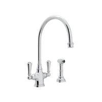 Thumbnail for Perrin & Rowe Georgian Era Single Hole Kitchen Faucet with Sidespray - BNGBath
