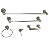 Thumbnail for Kingston Brass BAHK2612478SN Provence 5-Piece Bathroom Accessory Set, Brushed Nickel - BNGBath
