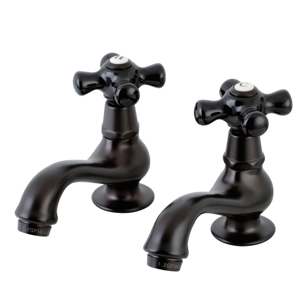 Kingston Brass KS1105PKX Basin Tap Faucet with Cross Handle, Oil Rubbed Bronze - BNGBath