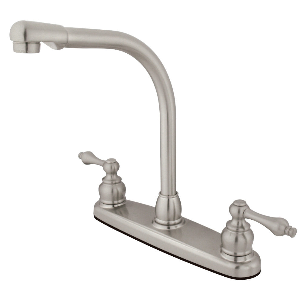 Kingston Brass GKB718ALLS Victorian Centerset Kitchen Faucet, Brushed Nickel - BNGBath