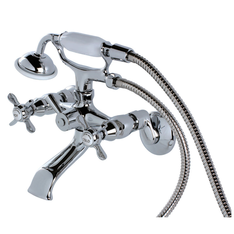 Kingston Brass KS285C Essex Clawfoot Tub Faucet with Hand Shower, Polished Chrome - BNGBath
