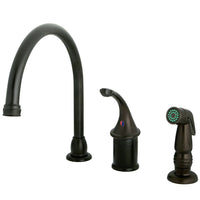 Thumbnail for Kingston Brass KB3815GLSP Widespread Kitchen Faucet, Oil Rubbed Bronze - BNGBath
