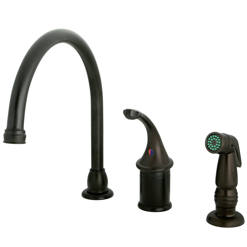 Kingston Brass KB3815GLSP Widespread Kitchen Faucet, Oil Rubbed Bronze - BNGBath