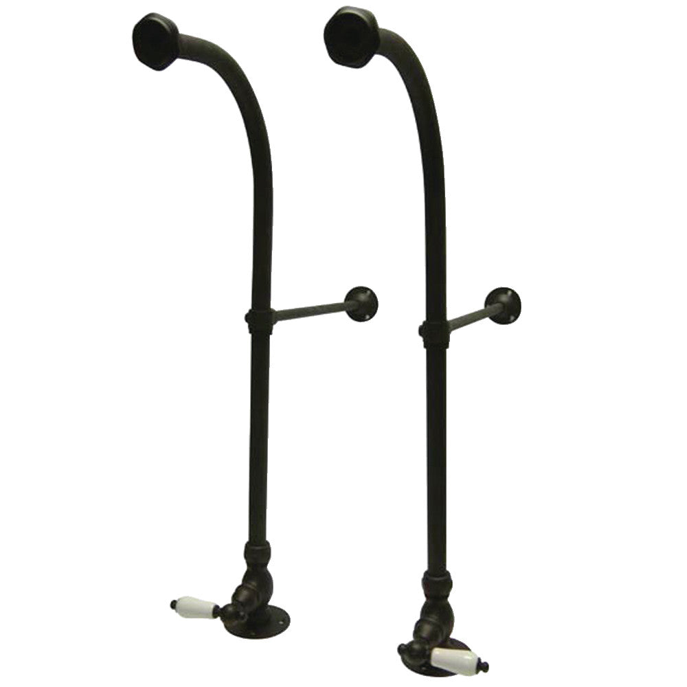 Kingston Brass CC455PL Rigid Freestand Supplies with Stops, Oil Rubbed Bronze - BNGBath