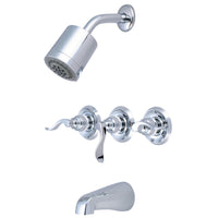 Thumbnail for Kingston Brass KB8231NFL NuWave French Tub & Shower Faucet, Polished Chrome - BNGBath