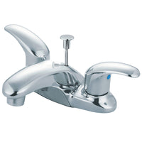 Thumbnail for Kingston Brass KB6621LL 4 in. Centerset Bathroom Faucet, Polished Chrome - BNGBath
