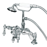 Thumbnail for Kingston Brass CC620T1 Vintage Adjustable Center Deck Mount Tub Faucet, Polished Chrome - BNGBath