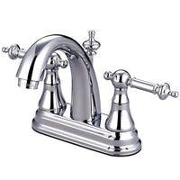 Thumbnail for Kingston Brass KS7611TL 4 in. Centerset Bathroom Faucet, Polished Chrome - BNGBath