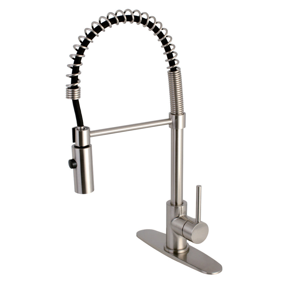 Gourmetier LS8778DL Concord Single-Handle Pre-Rinse Kitchen Faucet, Brushed Nickel - BNGBath