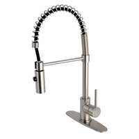 Thumbnail for Gourmetier LS8778DL Concord Single-Handle Pre-Rinse Kitchen Faucet, Brushed Nickel - BNGBath